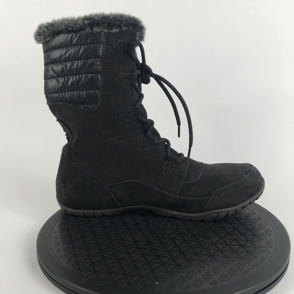 The North Face Nuptse Purna II Black Suede Winter Boots Women’s Size 9.5 - Picture 7 of 11